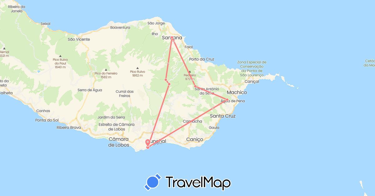 TravelMap itinerary: driving, jeep safari in Portugal (Europe)